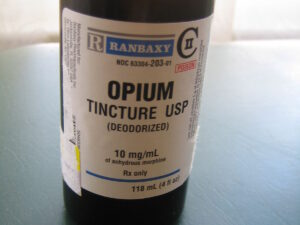 Opium tincture bottle with a vintage look