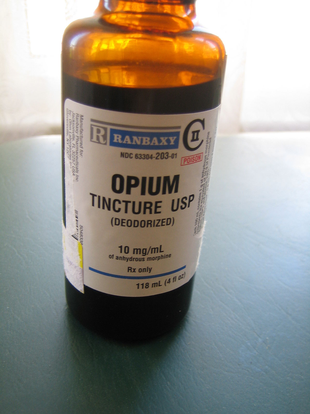 Opium tincture bottle with a vintage look